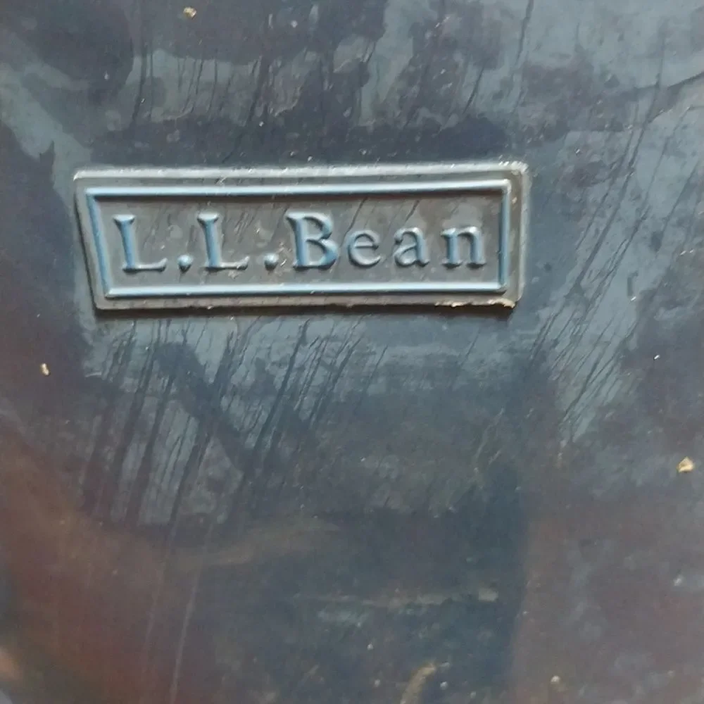L.L. Bean Blue Rubber Toddler's Rain Boots with Pull Handles...SIZE 2..EUC
